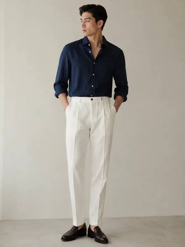 White_linen__High_Waist_Tapered_Trousers_For_Men