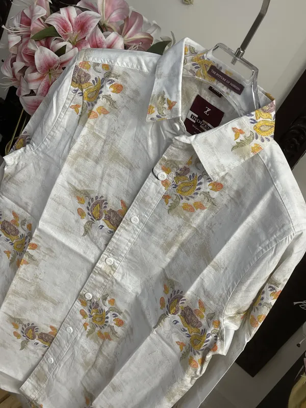 White_Cotton_Regular_Fit_Floral_Embroidered_Shirt_For_Men