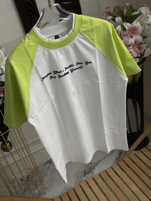 White_Lime_Green_Cotton_Raglan_Sleeve_T_Shirt_For_Men