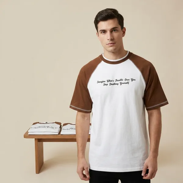 Brown_White_Cotton_Raglan_Sleeve_Graphic_T_Shirt_For_Men