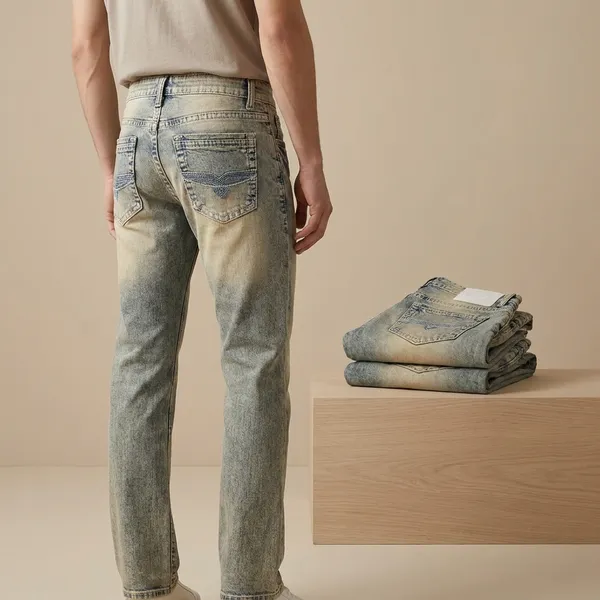 Light_Blue_Denim_Bootcut_Jeans_For_Mens