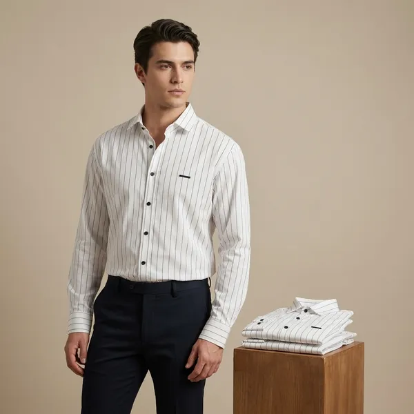 White_Cotton_Pinstripe_Regular_Fit_Casual_Shirt_For_Men