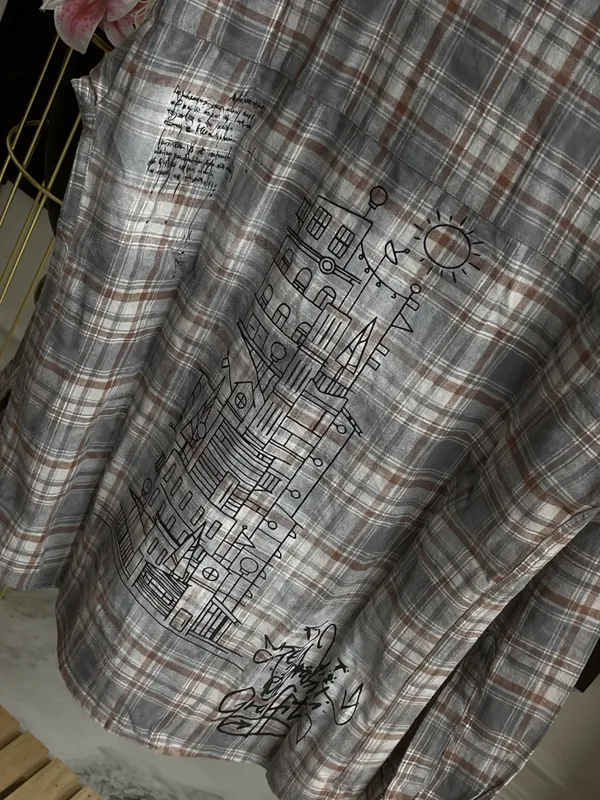 Grey_Cotton_Plaid_Long_Sleeve_Casual_Shirt_For_Men