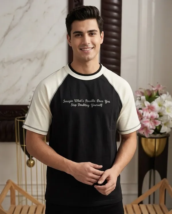 Black_White_Cotton_Raglan_Sleeve_Graphic_T_Shirt_For_Men