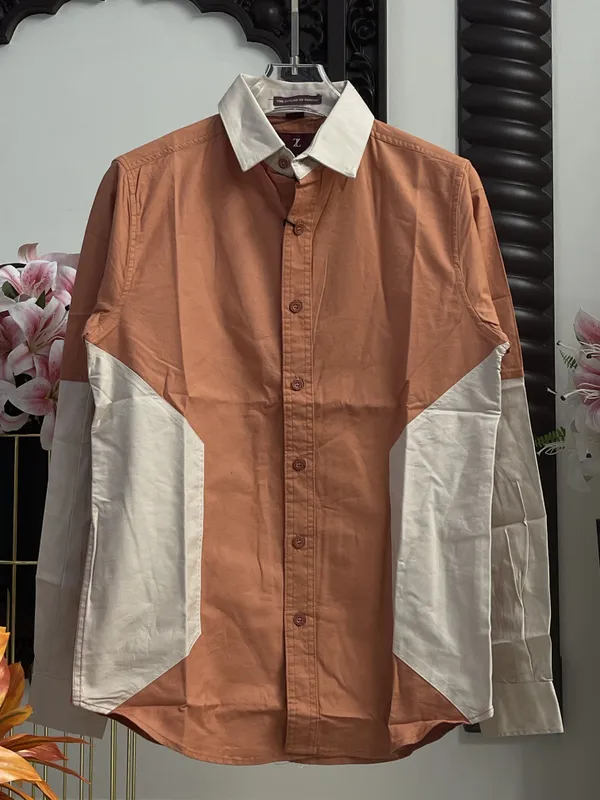 Peach_Cotton_Contrast_Collar_Regular_Fit_Shirt_For_Men