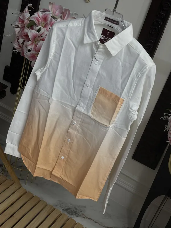 White_Cotton_Color_Block_Casual_Shirt_For_Men