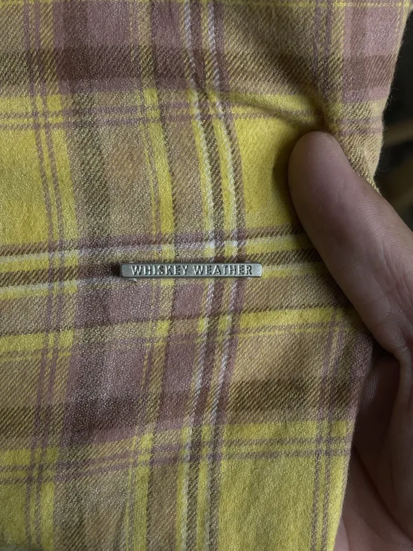 Yellow_Brown_Cotton_Plaid_Long_Sleeve_Casual_Shirt_For_Men
