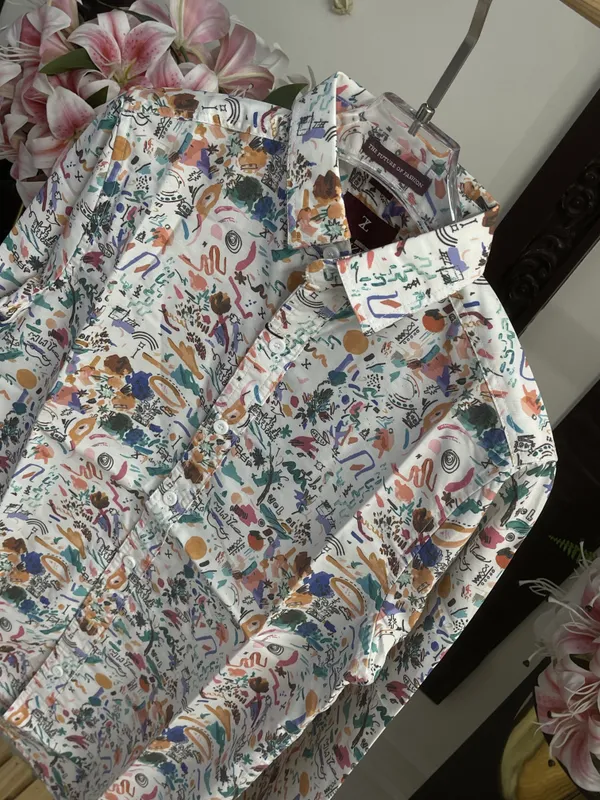 White_Cotton_Abstract_Print_Full_Sleeve_Shirt_For_Men