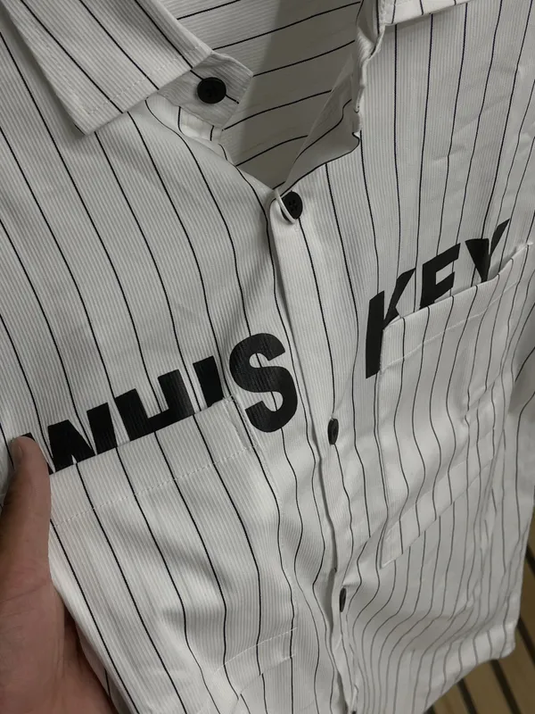 White_Cotton_Pinstripe_Whiskey_Graphic_Shirt_For_Men