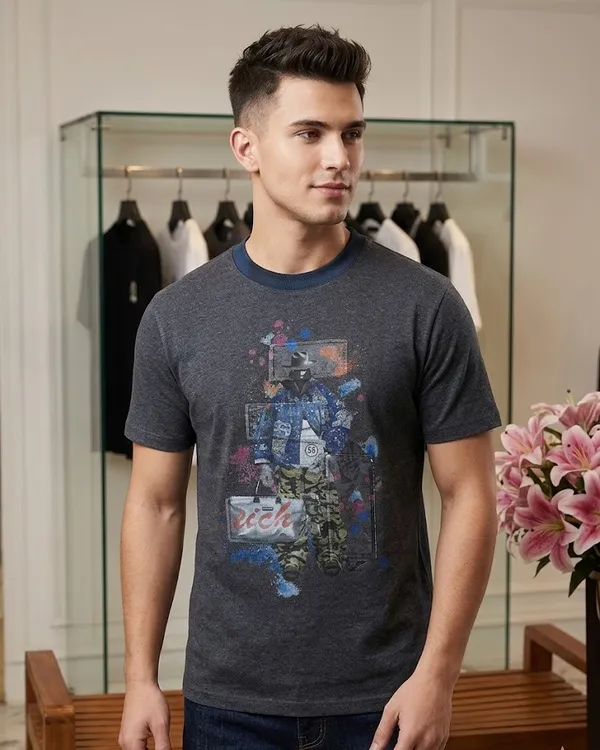 Charcoal_Grey_Cotton_Graphic_Print_Crew_Neck_T_Shirt_For_Men