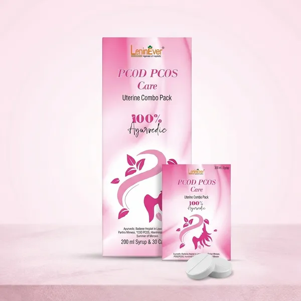 Leninever_Pcod_Pcos_Care_Uterine_Combo_Pack_100%_Ayurvedic_Syrup_And_Capsule