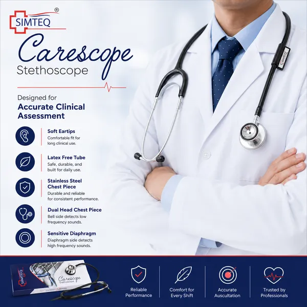 Simteq_Carescape_Stainless_Steel_Stethoscope_For_Medical_Professionals