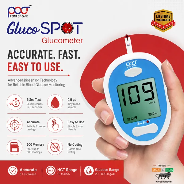 POCT_Gluco_Spot_Blood_Glucose_Monitoring_System_with_25_Strips