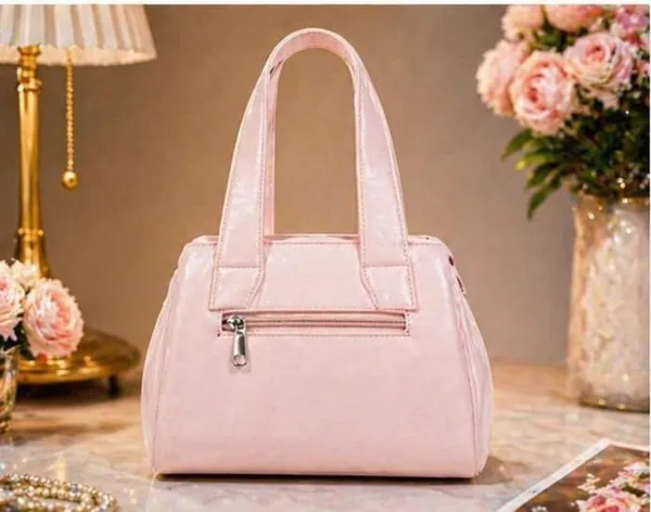 Pink_Elegant_Handbag_for_Women_-_Stylish_Tote_Bag_with_Metal_Logo