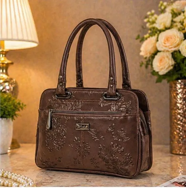 Brown_Floral_Embossed_Leather_Handbag_with_Dual_Handles