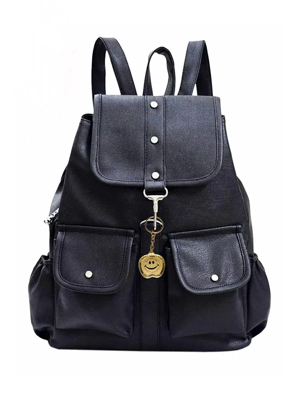 Black_Multi_And_Pocket_Drawstring_Backpack_With_Smiley_Charm