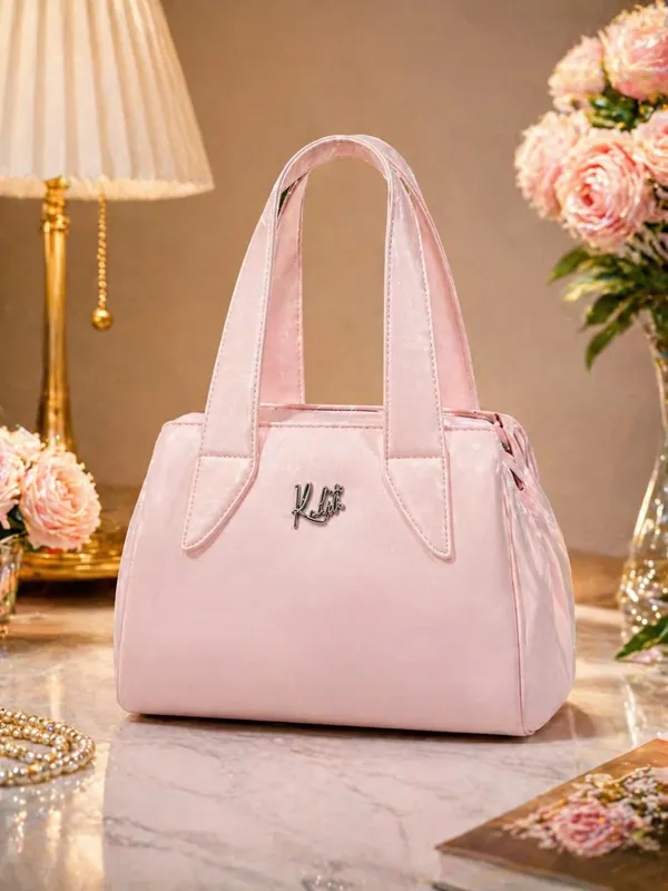 Pink_Elegant_Handbag_for_Women_-_Stylish_Tote_Bag_with_Metal_Logo