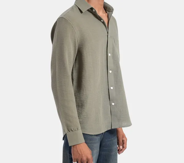 Dusty_Blue_Loose_Straight_Jeans_&_Green_Shirt_Regular_Fit_(Combo_of_2)