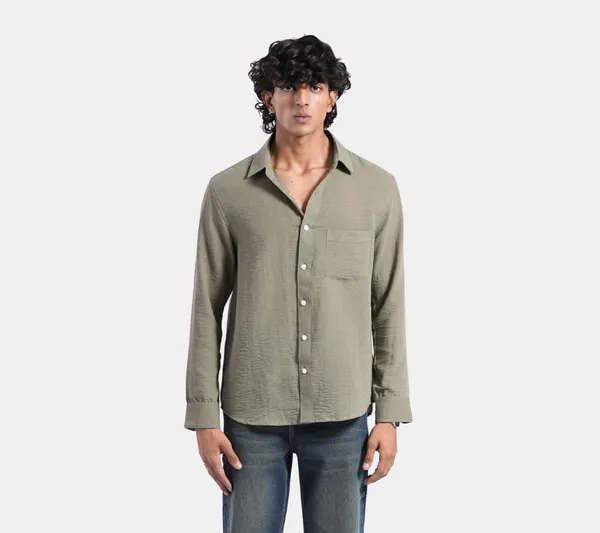 Dusty_Blue_Loose_Straight_Jeans_&_Green_Shirt_Regular_Fit_(Combo_of_2)