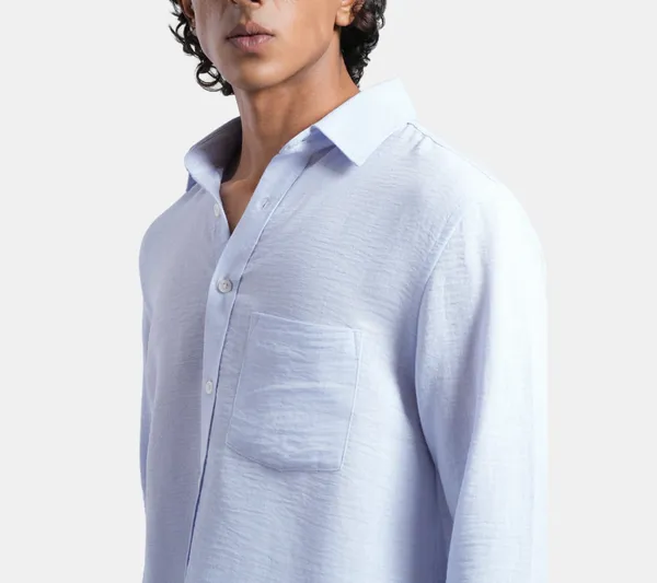 Mid_Blue_Loose_Straight_Jeans_&_Blue_Shirt_Regular_Fit_(Combo_of_2)