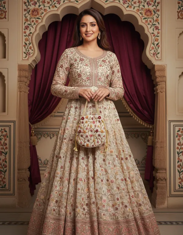 Beige_Embroidered_Floral_Embellishments__Potli_Bag_For_Women