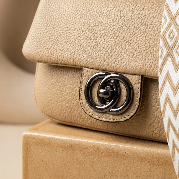 Beige_Crossbody_Sling_Bag_With_Patterned_Strap_And_Turn-Lock_Closure_For_Women