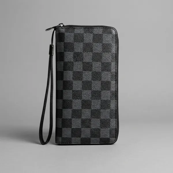 Checkered_Pattern_Zipper_Pouch_For_Women