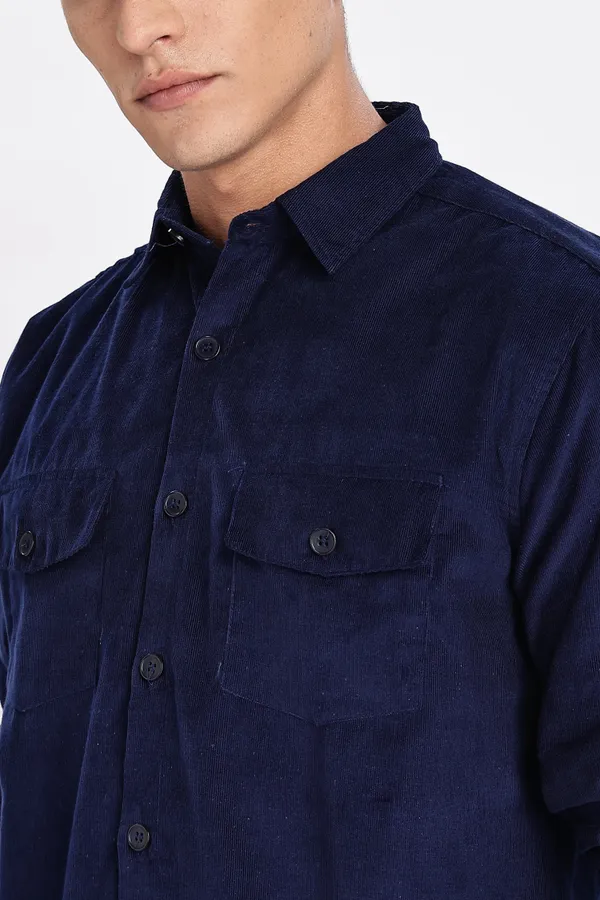 Black_Solid_Corduroy_Shacket_For_Men