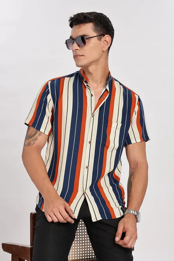 Multicolour_Solid_Cotton_Shirt_For_Men