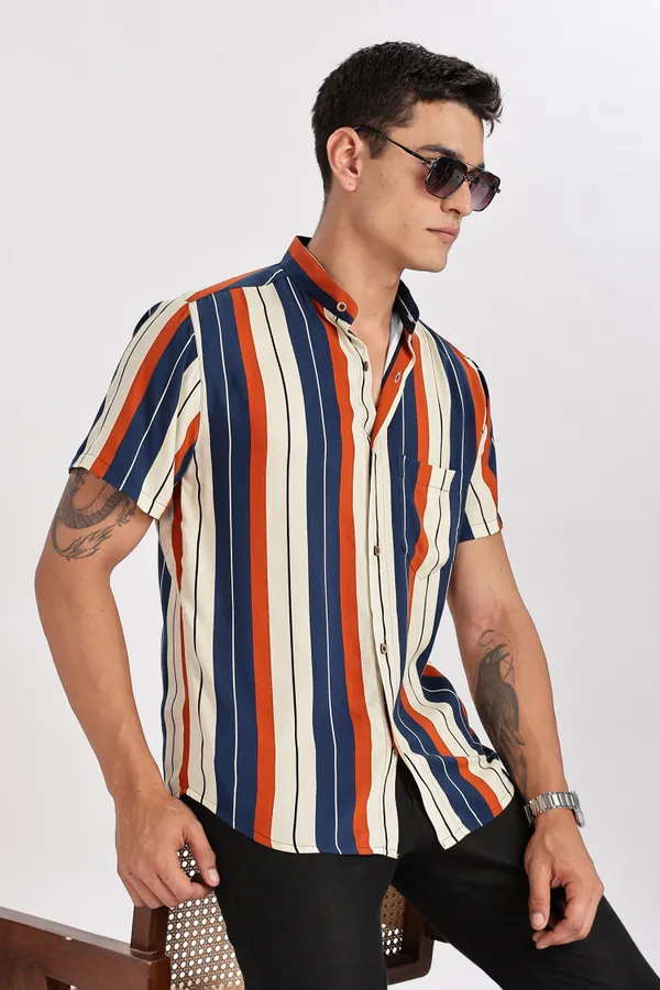 Multicolour_Solid_Cotton_Shirt_For_Men