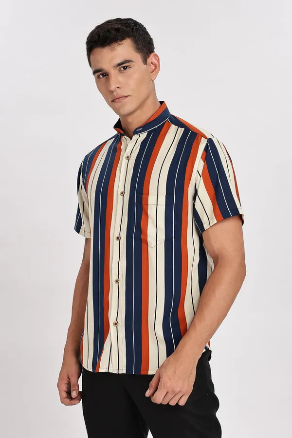 Multicolour_Solid_Cotton_Shirt_For_Men