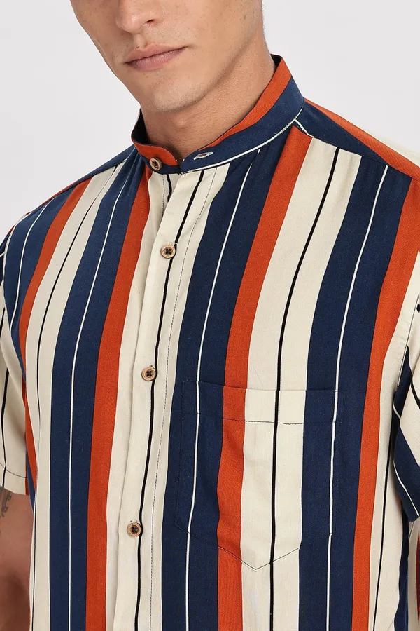 Multicolour_Solid_Cotton_Shirt_For_Men