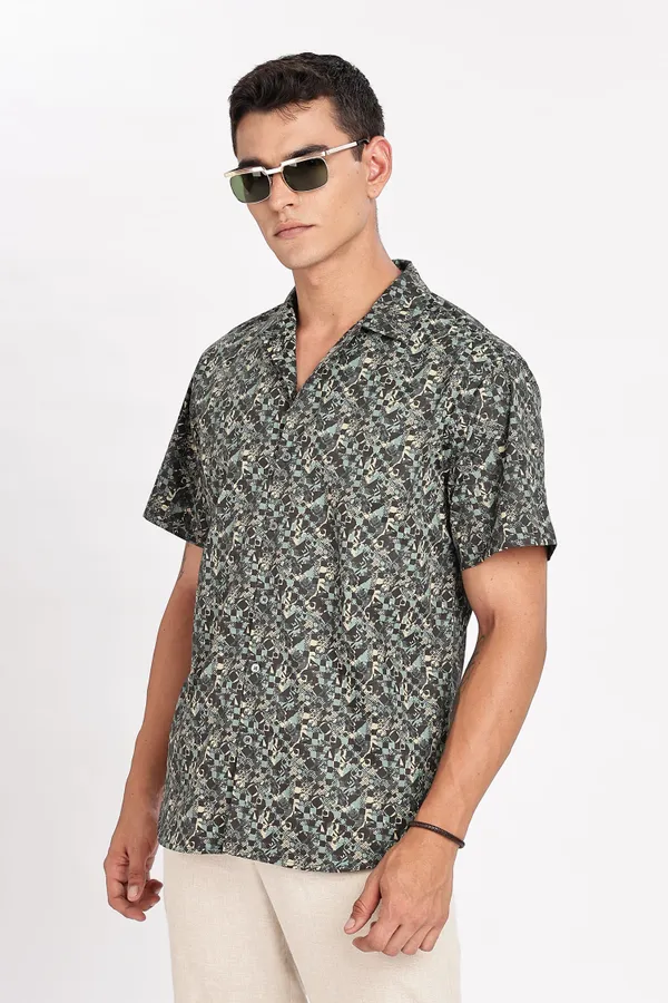 Black_Solid_Cotton_Shirt_For_Men