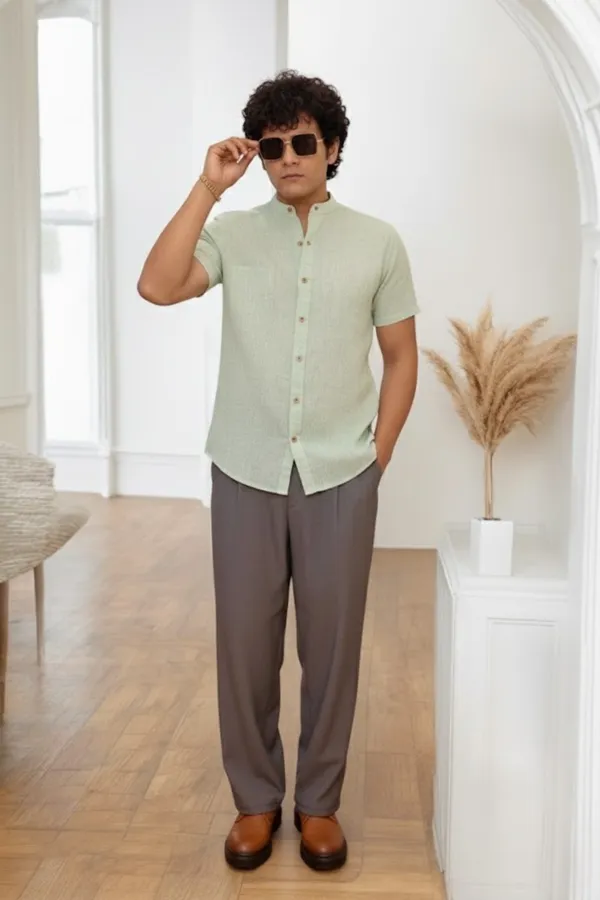Light_Sky_Blue_Khadi_Cotton_Shirt_For_Men