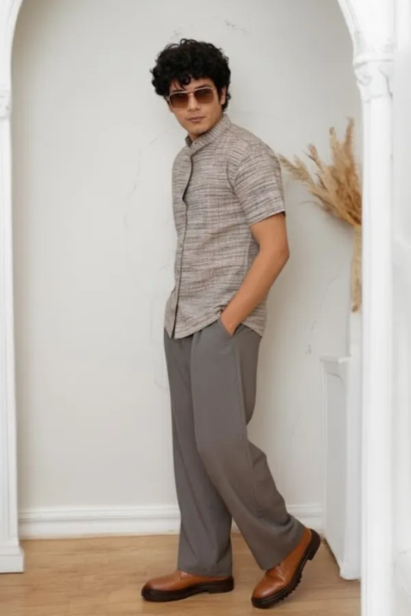 Grey_Khadi_Cotton_Shirt_For_Men