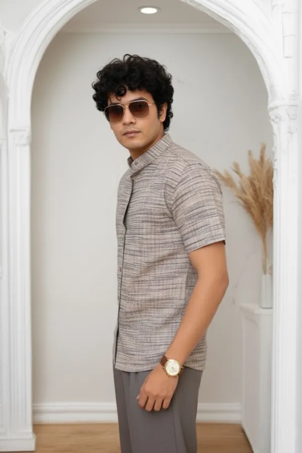 Grey_Khadi_Cotton_Shirt_For_Men