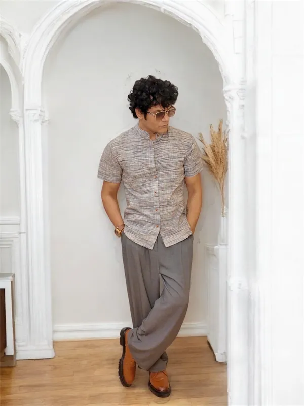 Grey_Khadi_Cotton_Shirt_For_Men