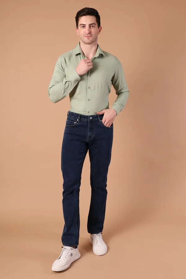 Light_Green_Solid_Cotton_Shirt_For_Men