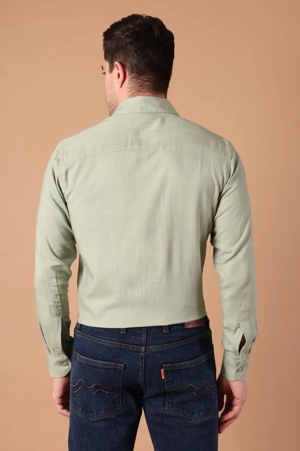 Light_Green_Solid_Cotton_Shirt_For_Men