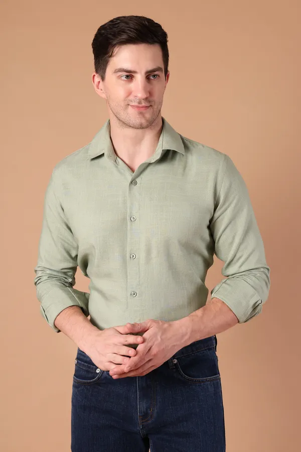 Light_Green_Solid_Cotton_Shirt_For_Men