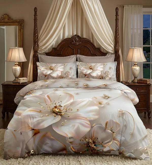 7D_Digital_Print_Glace_Cotton_Double_Bed_King_Size_With_Flat_Double_Bedsheet_&_2_Pillow_Covers_|_Soft_Lightweight_All_Season_Bedding_Set__90X100