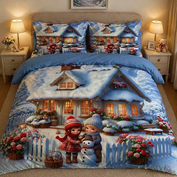 7D_Digital_Print_Glace_Cotton_Double_Bed_King_Size_With_Flat_Double_Bedsheet_&_2_Pillow_Covers_|_Soft_Lightweight_All_Season_Bedding_Set__90X100