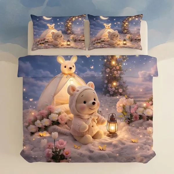 7D_Digital_Print_Glace_Cotton_Double_Bed_King_Size_With_Flat_Double_Bedsheet_&_2_Pillow_Covers_|_Soft_Lightweight_All_Season_Bedding_Set__90X100
