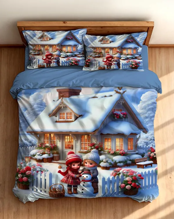 7D_Digital_Print_Glace_Cotton_Double_Bed_King_Size_With_Flat_Double_Bedsheet_&_2_Pillow_Covers_|_Soft_Lightweight_All_Season_Bedding_Set__90X100