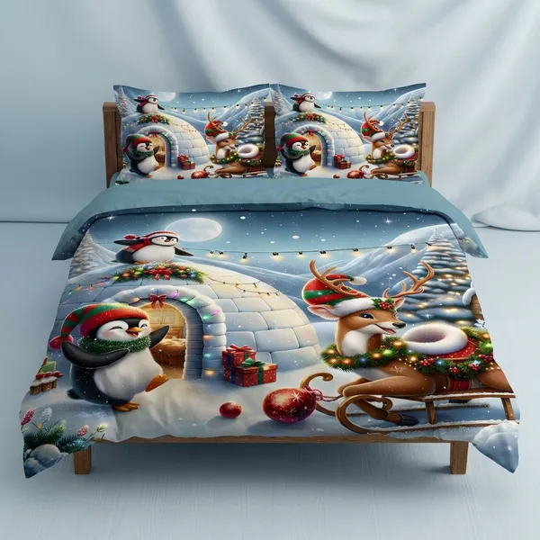 7D_Digital_Print_Glace_Cotton_Double_Bed_King_Size_With_Flat_Double_Bedsheet_&_2_Pillow_Covers_|_Soft_Lightweight_All_Season_Bedding_Set__90X100