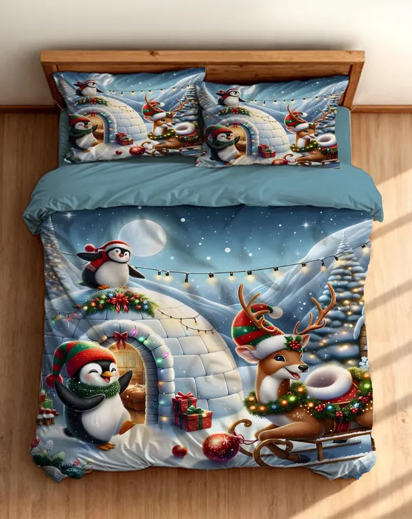7D_Digital_Print_Glace_Cotton_Double_Bed_King_Size_With_Flat_Double_Bedsheet_&_2_Pillow_Covers_|_Soft_Lightweight_All_Season_Bedding_Set__90X100