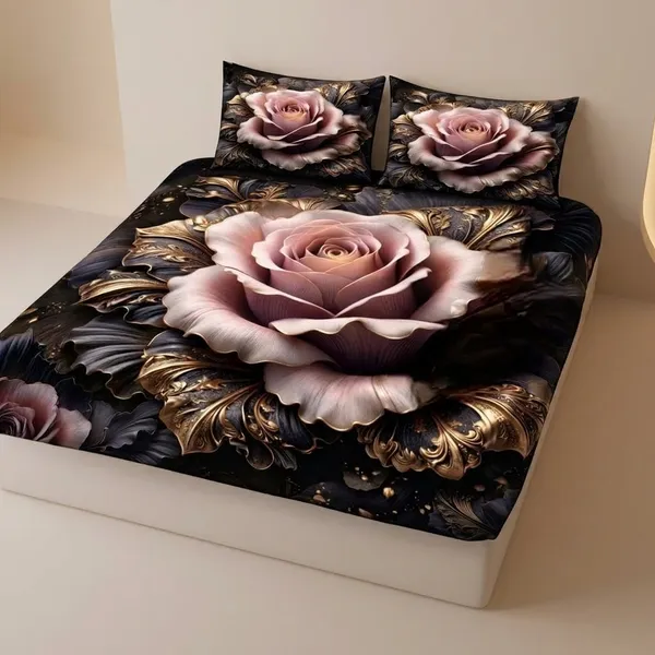 7D_Digital_Print_Glace_Cotton_Double_Bed_King_Size_With_Flat_Double_Bedsheet_&_2_Pillow_Covers_|_Soft_Lightweight_All_Season_Bedding_Set__90X100