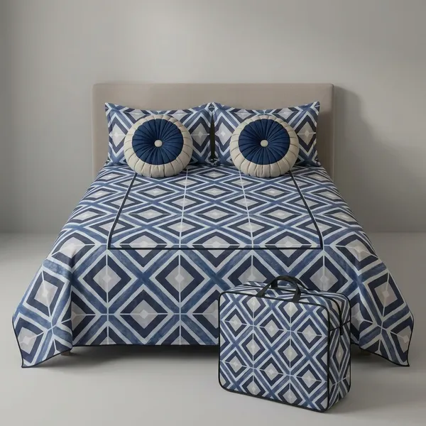 Luxurious_Cotton_Feel_Glace_Cotton_King_Size_Double_Bed_Bedsheet_108X108_Inches_With_2_Pillow_Covers_&_2_Round_Cushions,_5Pc_Bedsheet_Set