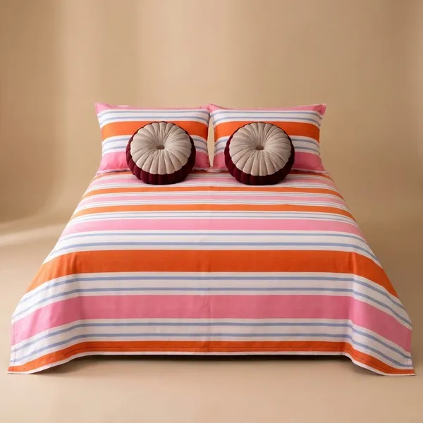Luxurious_Cotton_Feel_Glace_Cotton_King_Size_Double_Bed_Bedsheet_108X108_Inches_With_2_Pillow_Covers_&_2_Round_Cushions,_5Pc_Bedsheet_Set