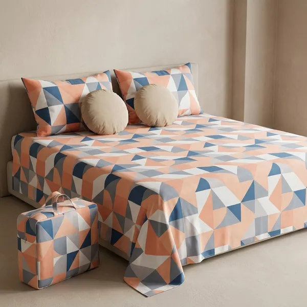 Luxurious_Cotton_Feel_Glace_Cotton_King_Size_Double_Bed_Bedsheet_108X108_Inches_With_2_Pillow_Covers_&_2_Round_Cushions,_5Pc_Bedsheet_Set
